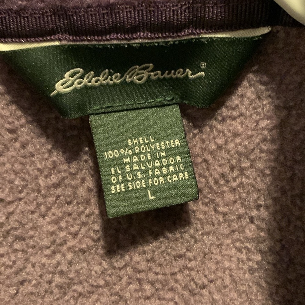 Eddie Bauer Womens Lavender Sherpa Vest. Size Large. Polartec. - Picture 2 of 9